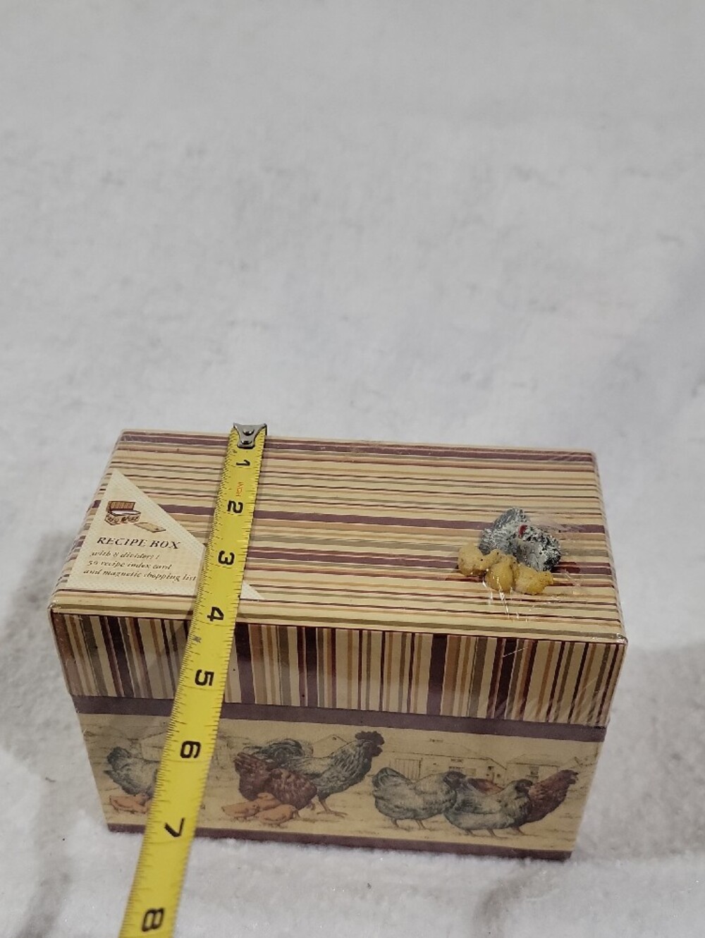 Decorative Chicken Farm Recipe Box - Rustic- Country - NEW - Picture 6 of 6